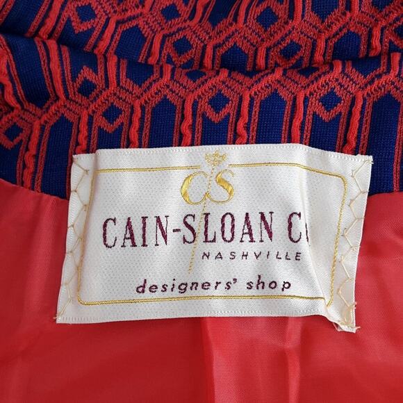 Vintage 60's Rona Shift dress with Matching Coat Jacket Women's Size Medium Red - Picture 9 of 10